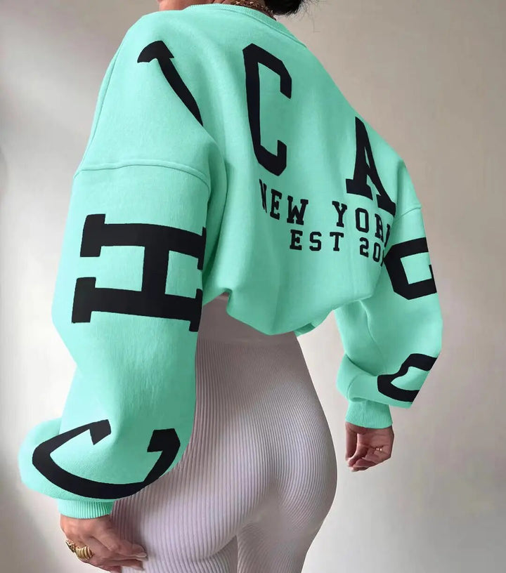Stilla | Casual Sweatshirt Med Bogstavtryk