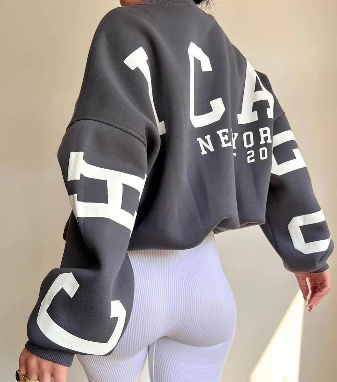 Stilla | Casual Sweatshirt Med Bogstavtryk