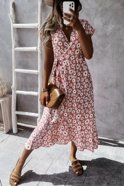 Stilla | Daisy Print Midi Kjole