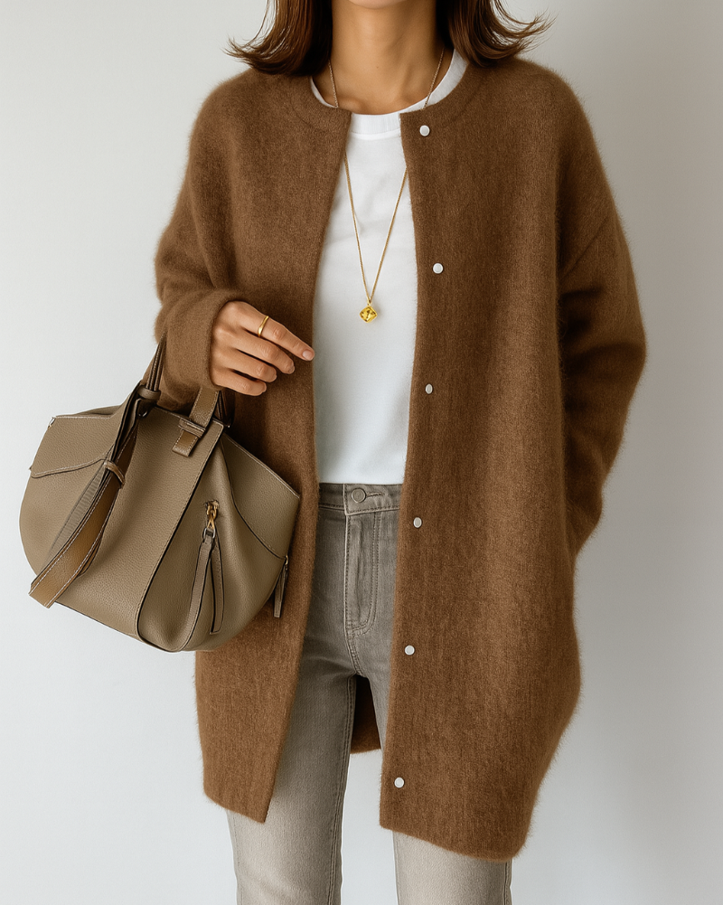Stilla | Behagelig Minimalistisk Blødt Strikket Blazer til Damer