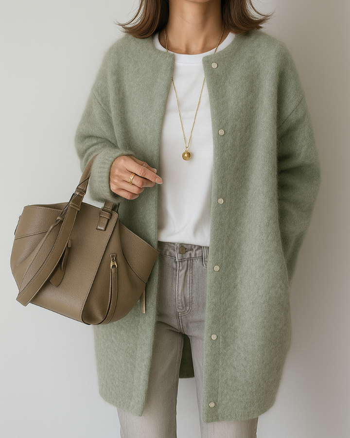 Stilla | Behagelig Minimalistisk Blødt Strikket Blazer til Damer