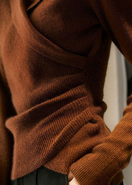 Stilla | Strikket V-hals Pullover med lange ærmer