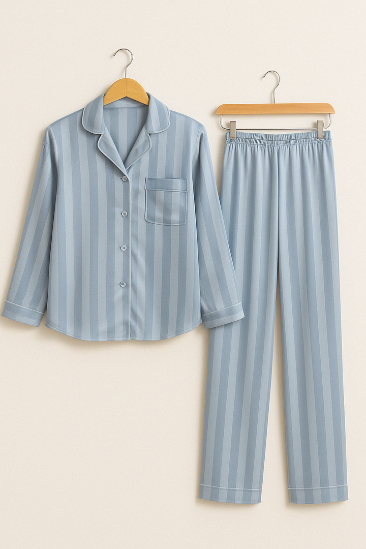 Stilla | Stribet Pyjama Sæt