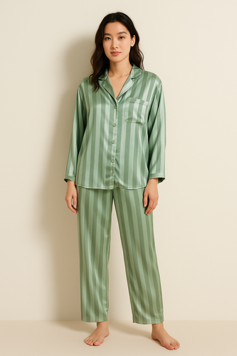 Stilla | Stribet Pyjama Sæt