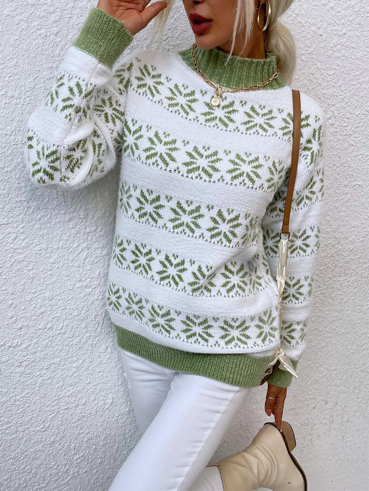 Stilla | Pullover med snefnug-Jacquard