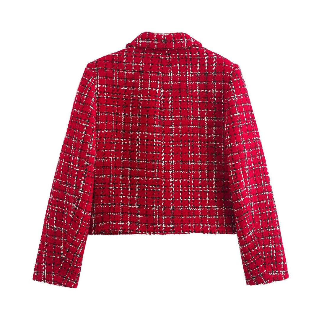 Stilla | Blazer Dame Med Røde Tern Og Knapper