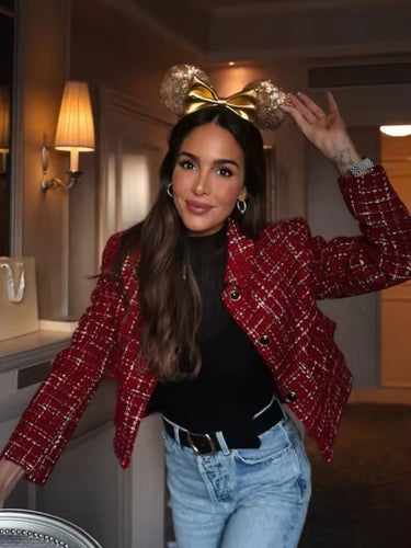 Stilla | Blazer Dame Med Røde Tern Og Knapper