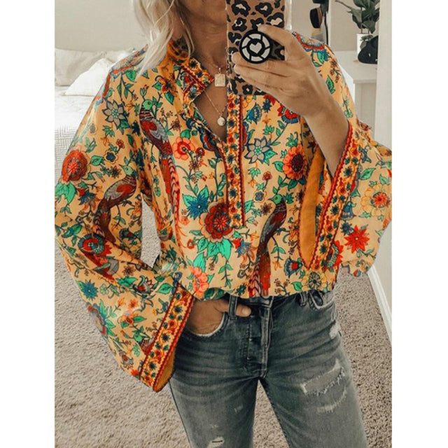 Stilla | Bluse Boho Bluse Med Flagermusærmer