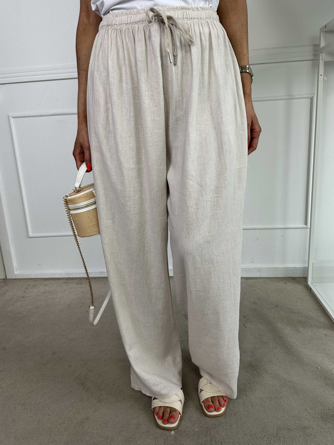 Stilla | Bred Linned Viskose Bukser