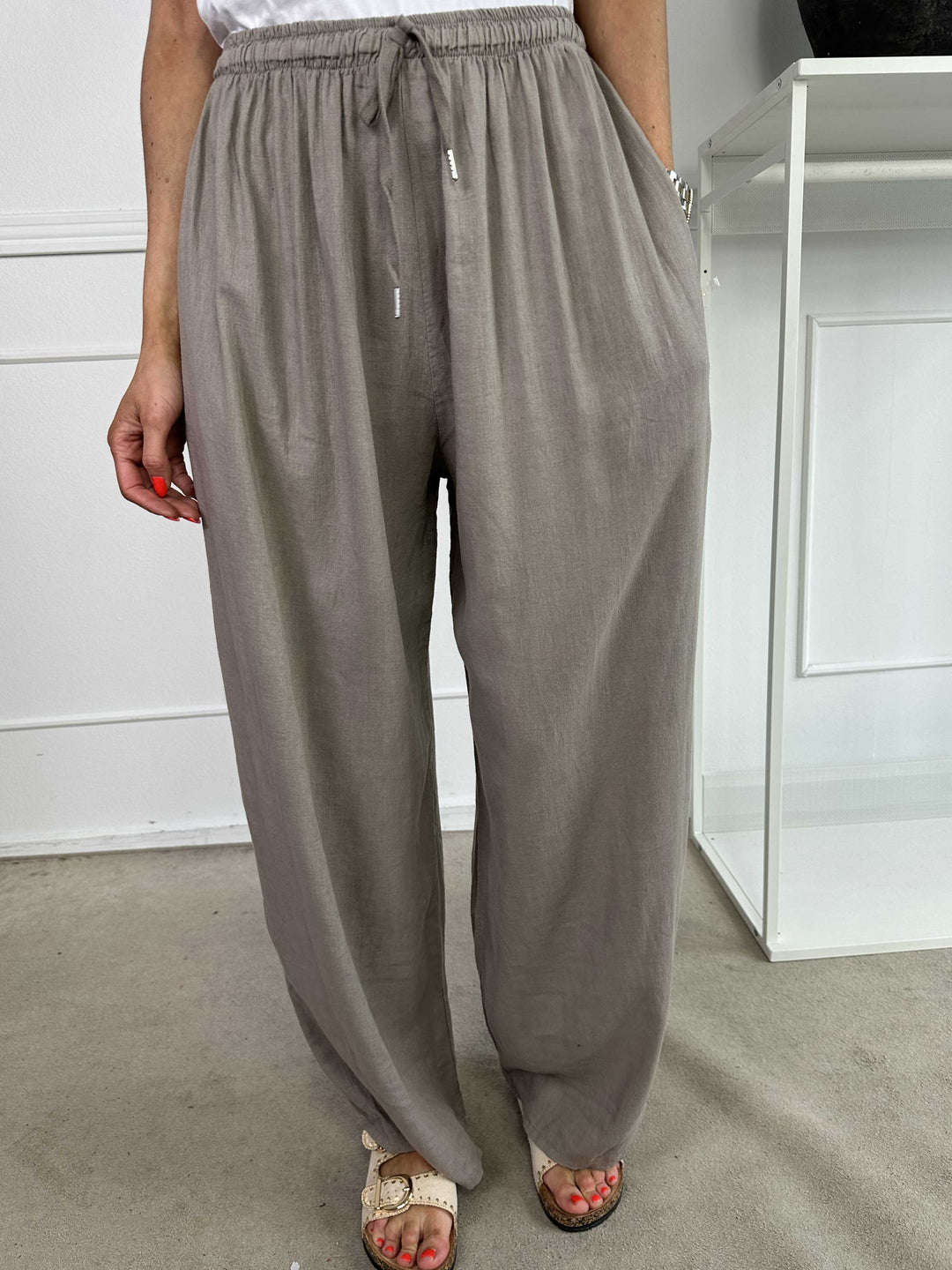 Stilla | Bred Linned Viskose Bukser