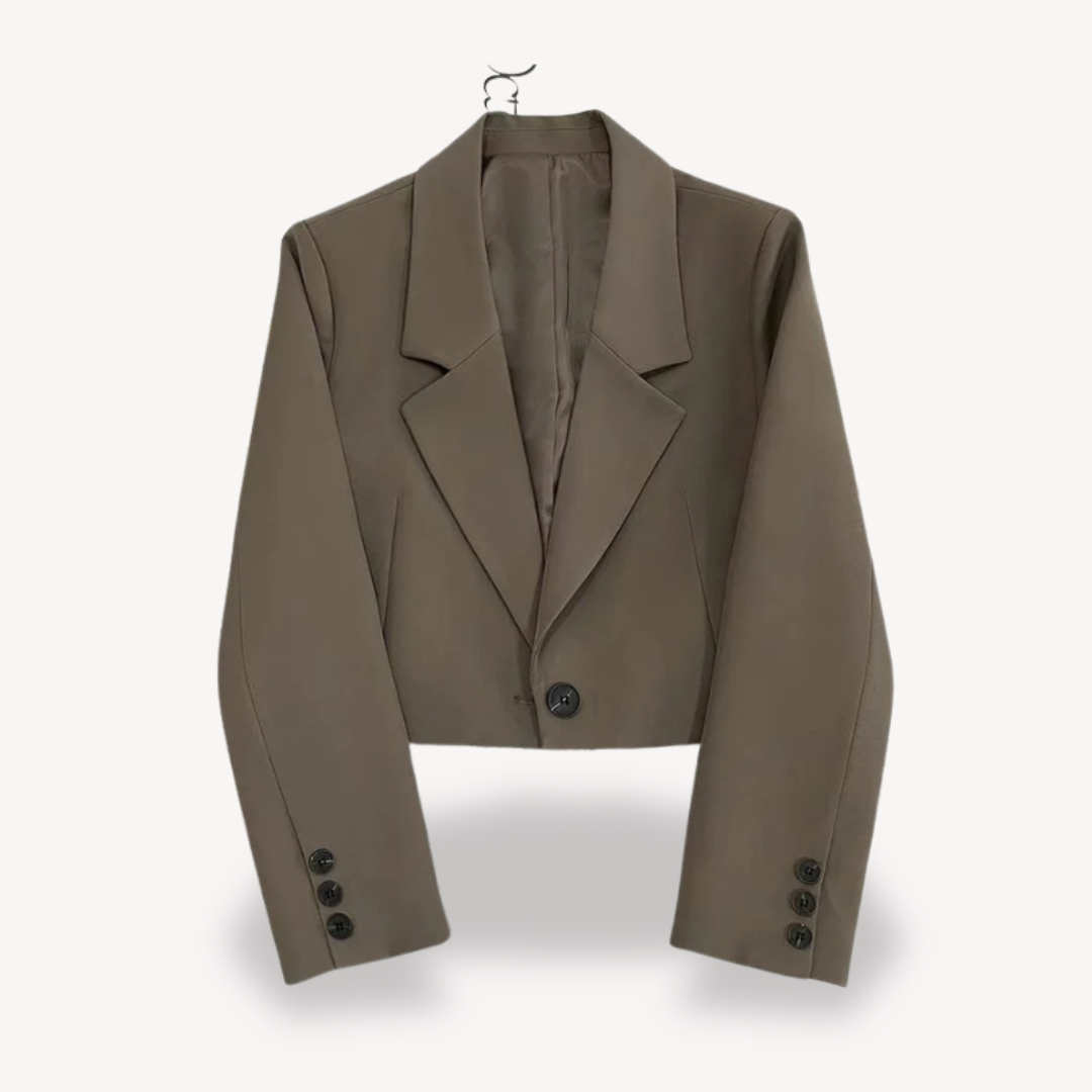 Stilla | Kvinders Cropped Blå Jakke