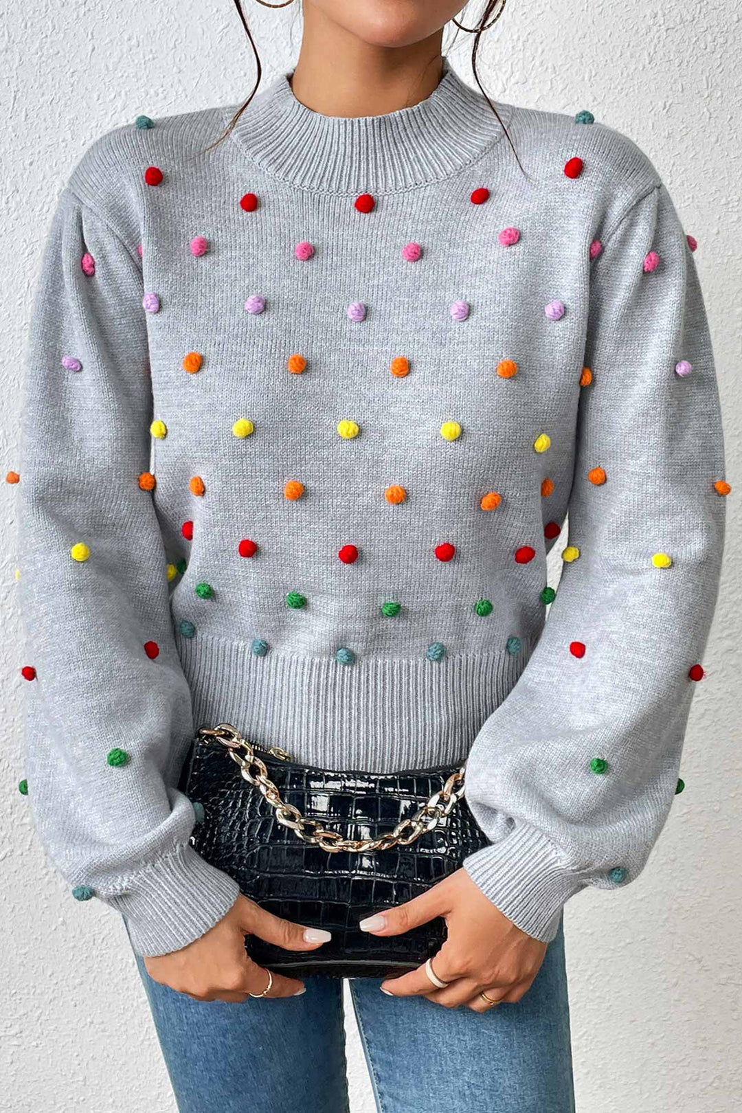 Stilla | Pullover i Farverigt Uldgarn