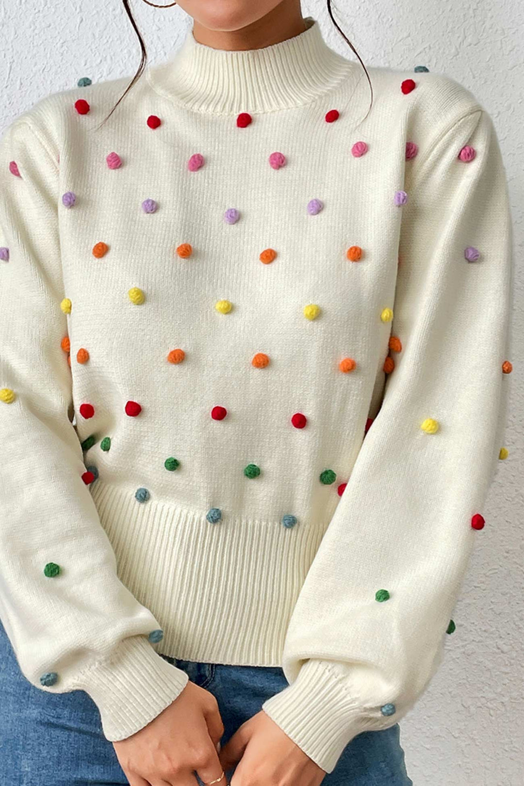 Stilla | Pullover i Farverigt Uldgarn