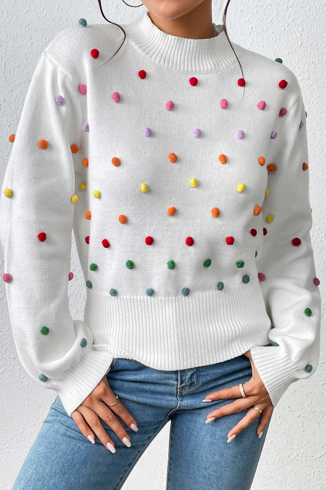 Stilla | Pullover i Farverigt Uldgarn