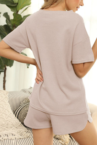 Stilla | Lækkert sæt bestående af shorts og en strikket T-shirt