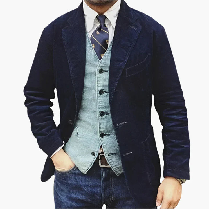Stilla | Cord Jakke Vintage Business Casual - Stilfuld Efterår Vinter Jakke