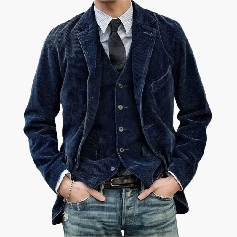 Stilla | Cord Jakke Vintage Business Casual - Stilfuld Efterår Vinter Jakke