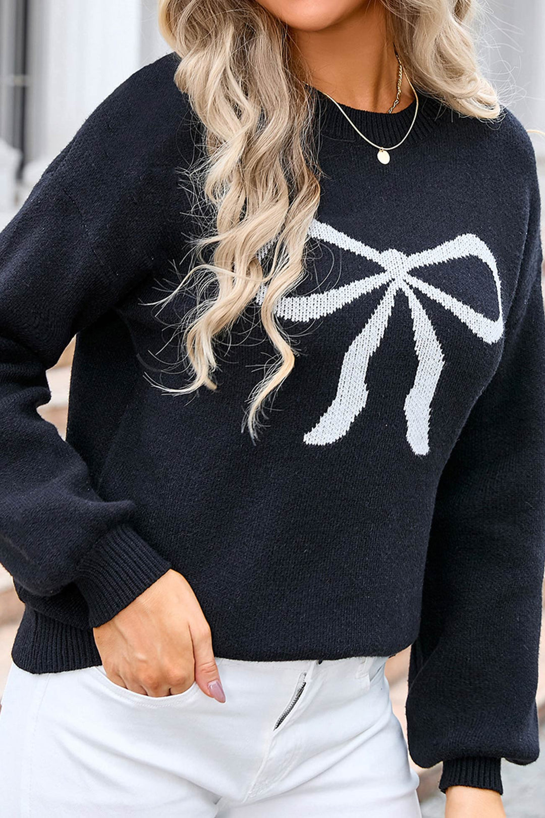 Stilla | Pullover med knudemønster