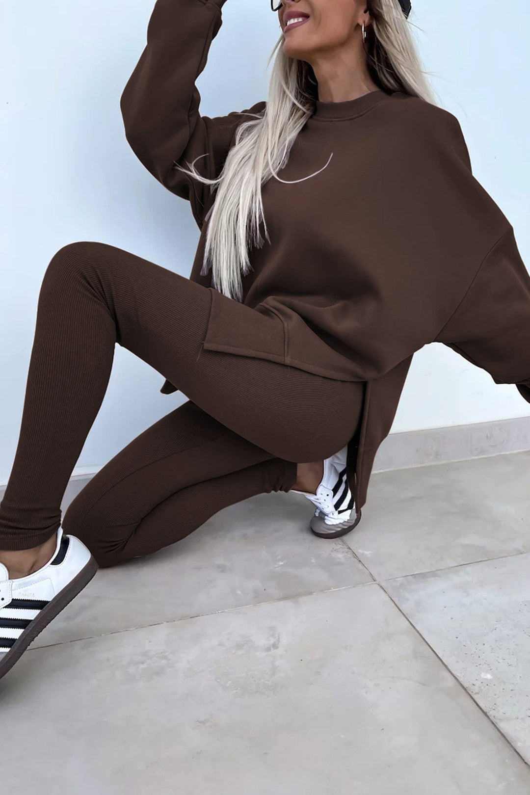 Stilla | Kostumer Leggings Sweatshirt Med Rund Halsudskæring