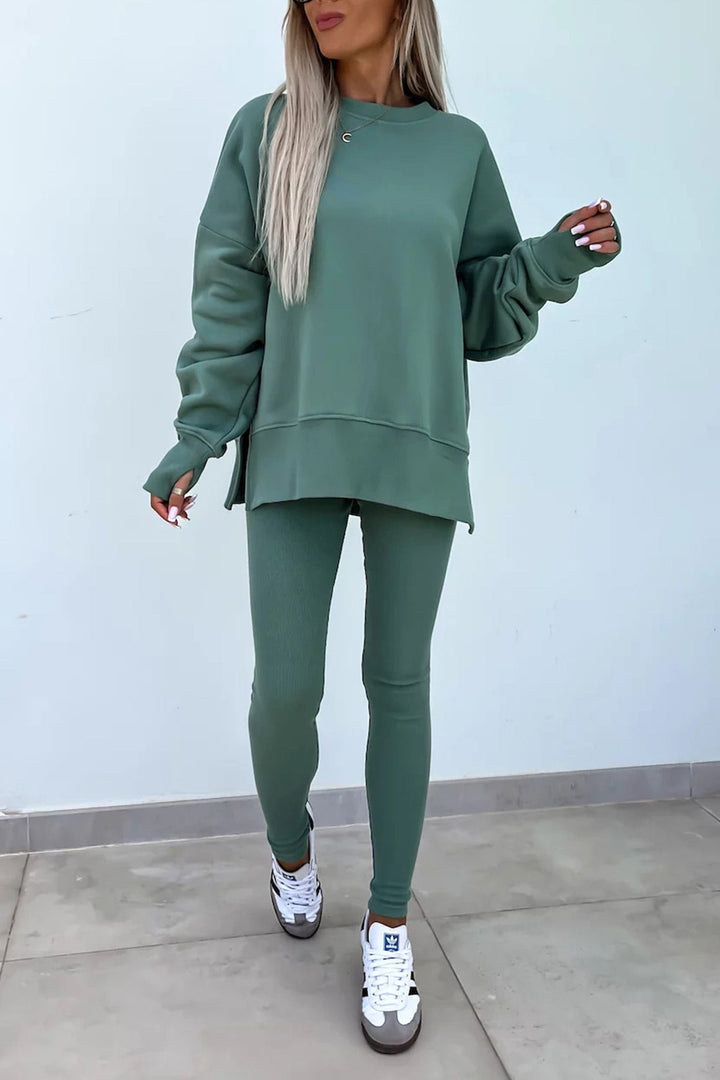 Stilla | Kostumer Leggings Sweatshirt Med Rund Halsudskæring