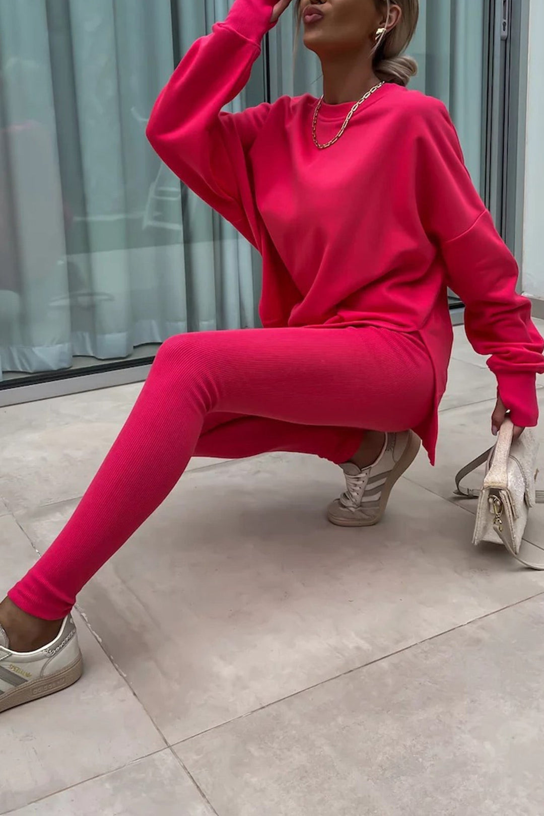 Stilla | Kostumer Leggings Sweatshirt Med Rund Halsudskæring