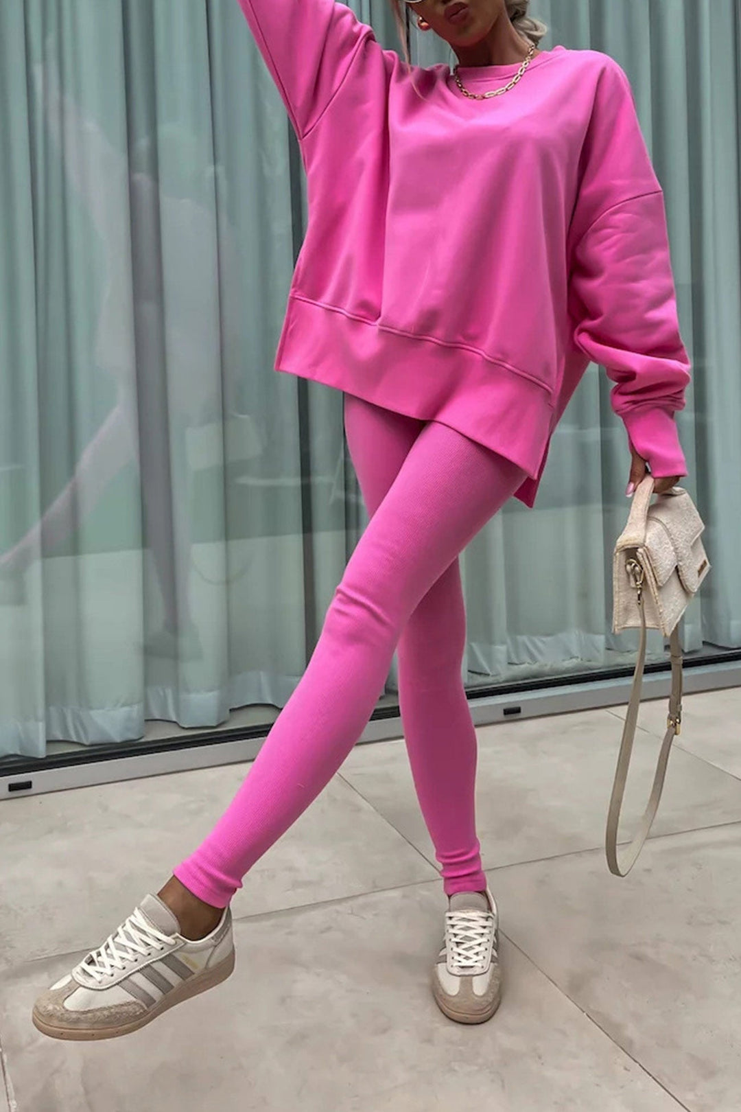 Stilla | Kostumer Leggings Sweatshirt Med Rund Halsudskæring