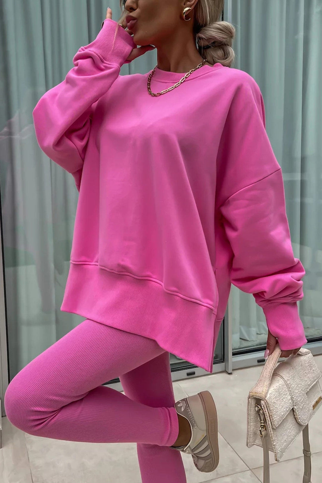 Stilla | Kostumer Leggings Sweatshirt Med Rund Halsudskæring