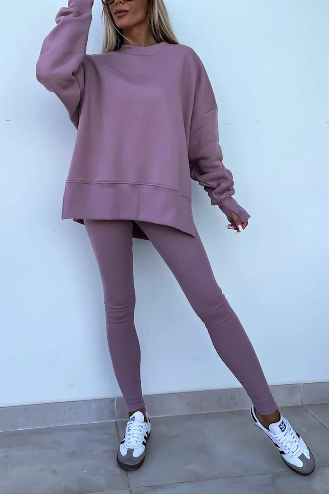 Stilla | Kostumer Leggings Sweatshirt Med Rund Halsudskæring