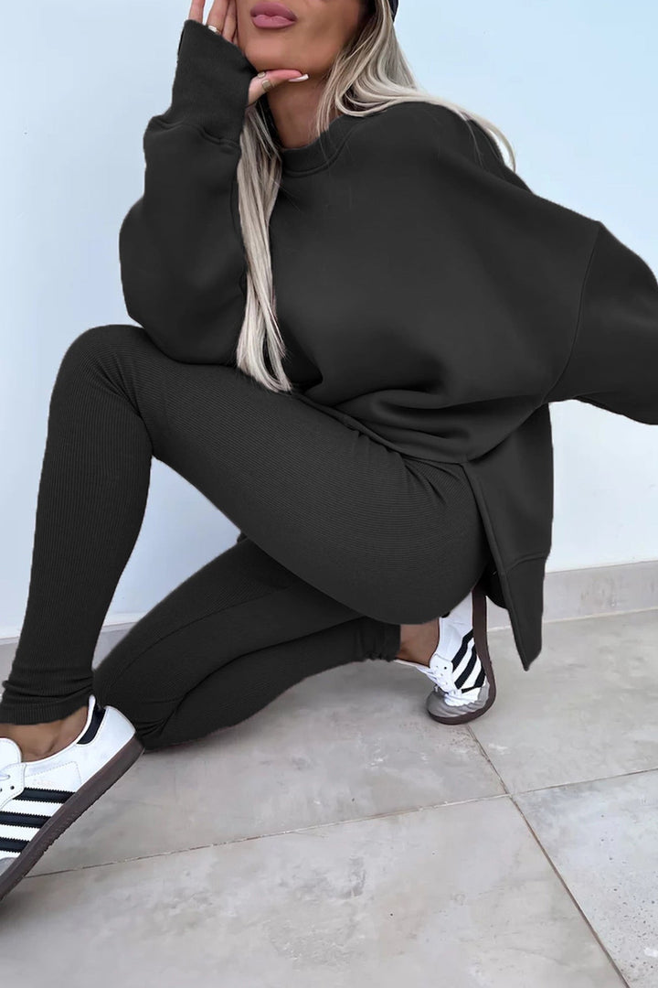 Stilla | Kostumer Leggings Sweatshirt Med Rund Halsudskæring