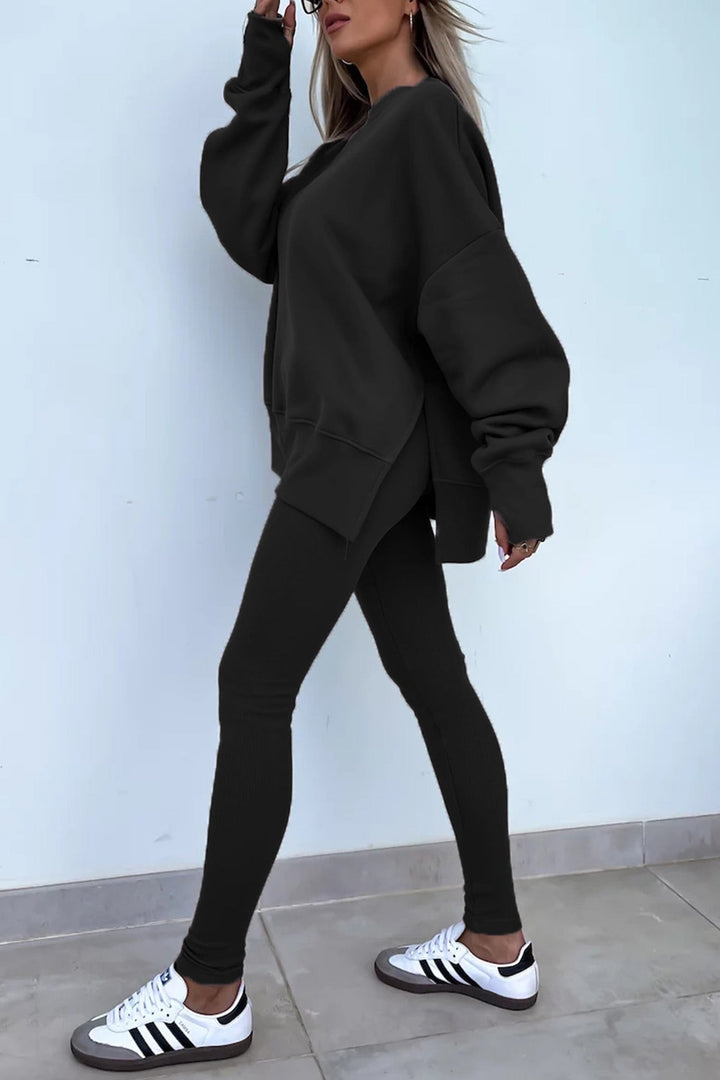 Stilla | Kostumer Leggings Sweatshirt Med Rund Halsudskæring
