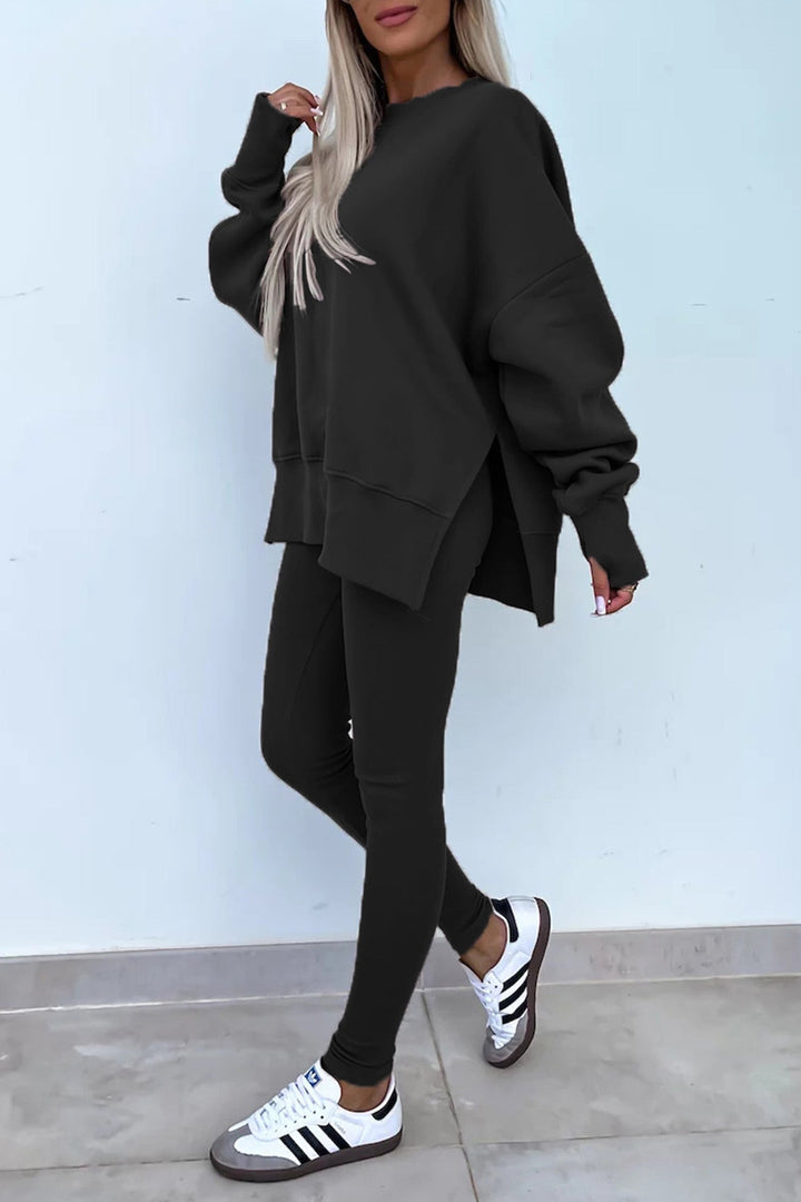 Stilla | Kostumer Leggings Sweatshirt Med Rund Halsudskæring