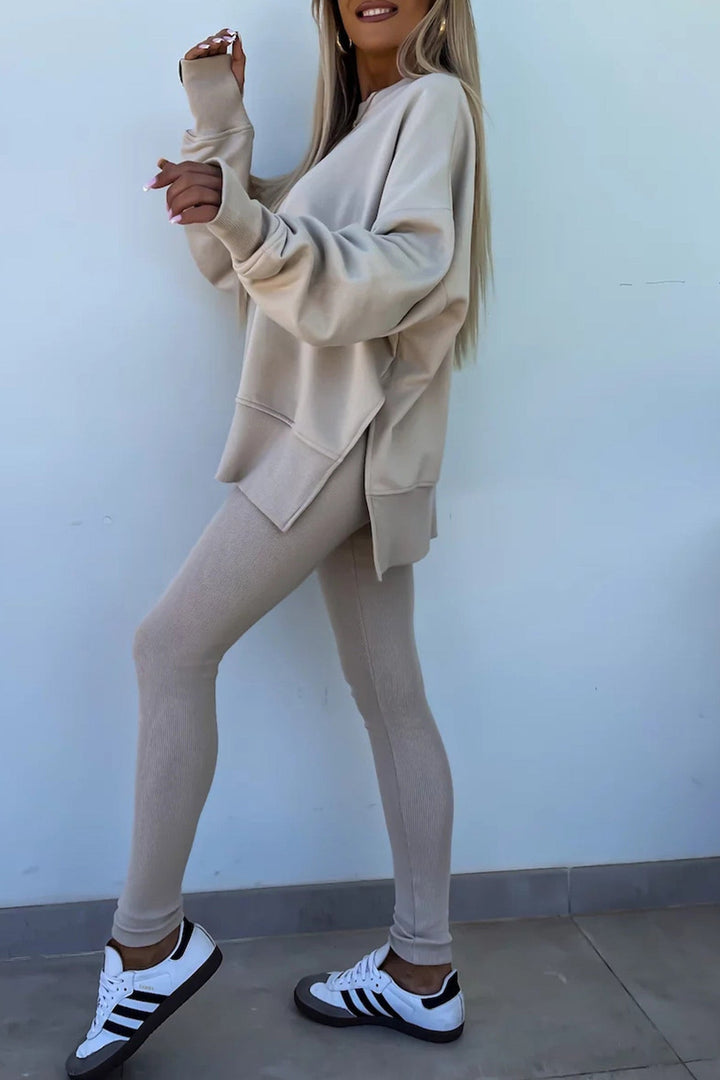 Stilla | Kostumer Leggings Sweatshirt Med Rund Halsudskæring