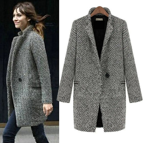 Stilla | Klassisk Vevet Blazer Frakke