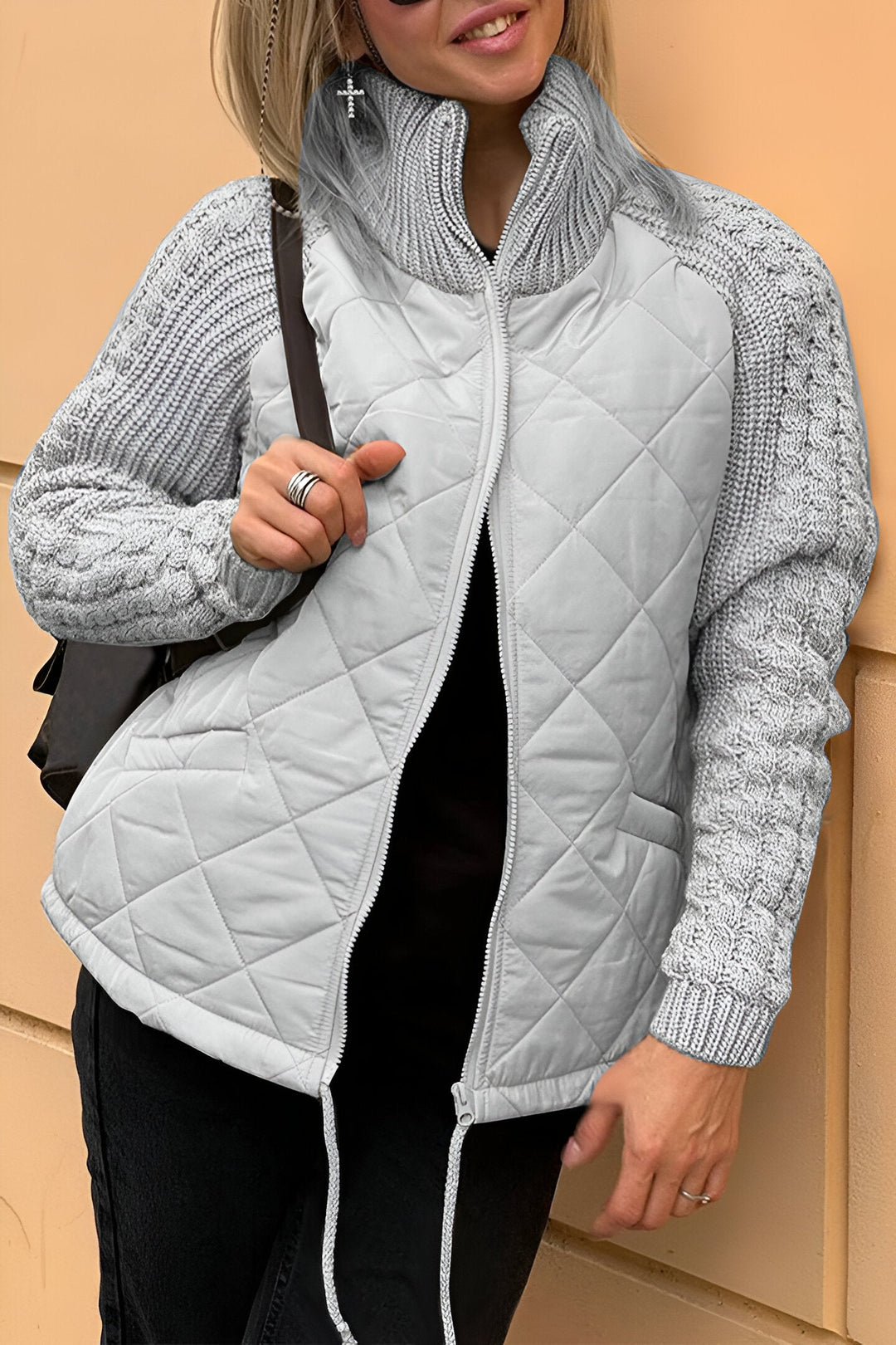 Stilla | Zip-jakke Af Patchwork-strik