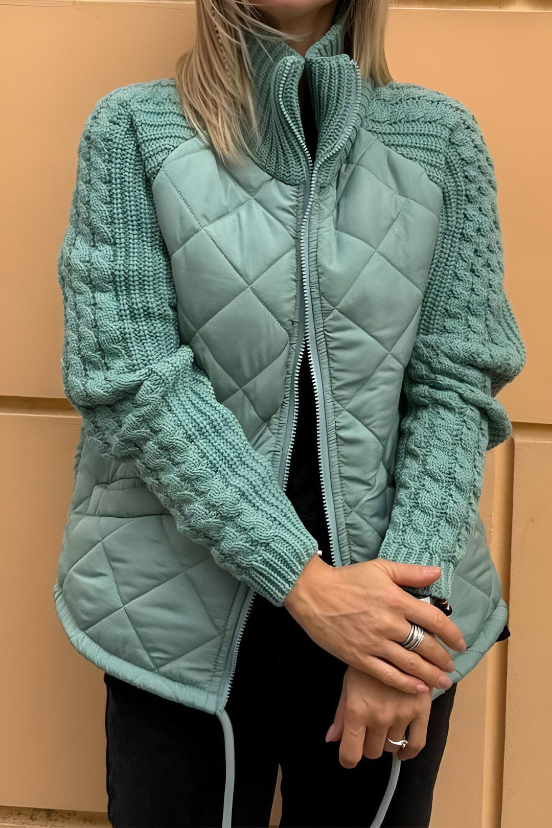 Stilla | Zip-jakke Af Patchwork-strik