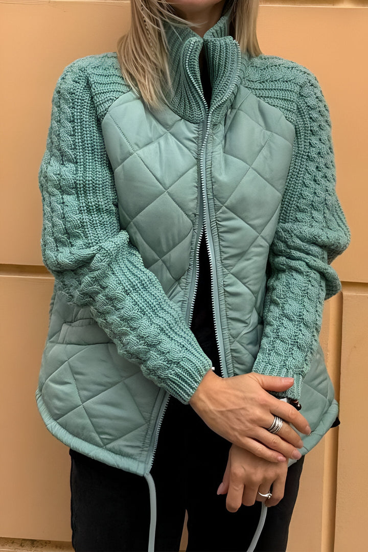 Stilla | Zip-jakke Af Patchwork-strik