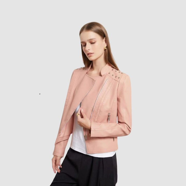 Stilla | Elegant Slim Læderjakke Til Kvinder