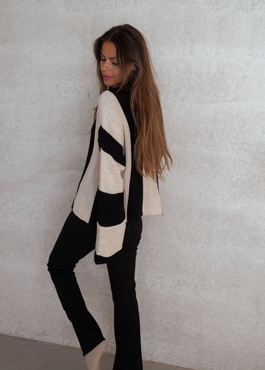 Stilla | Stribet Damen Strikpullover