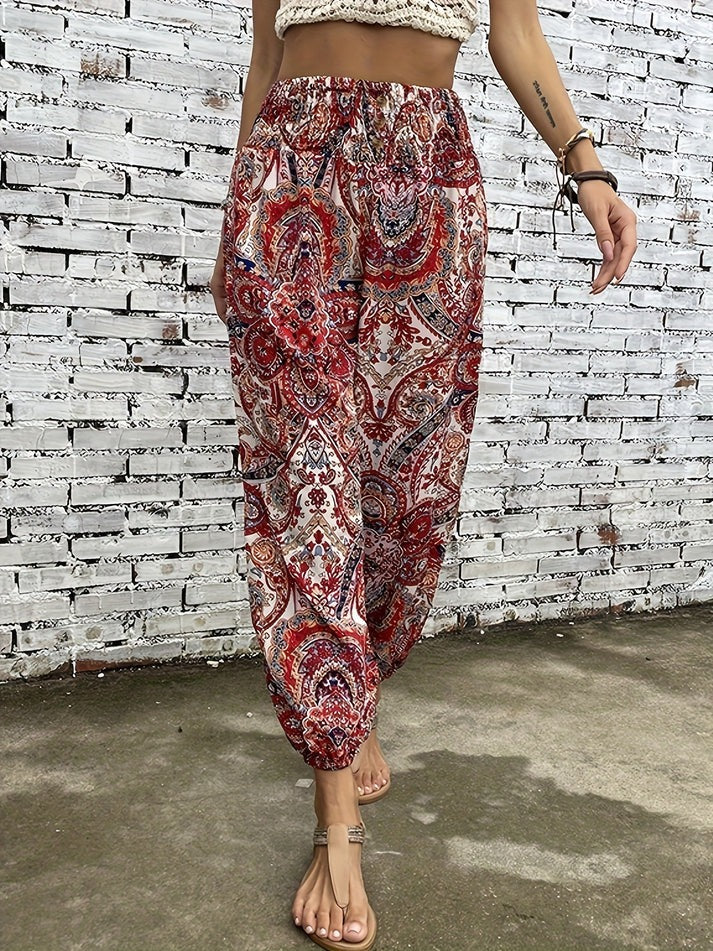 Stilla | Stilfulde Bukser Med Boho Print