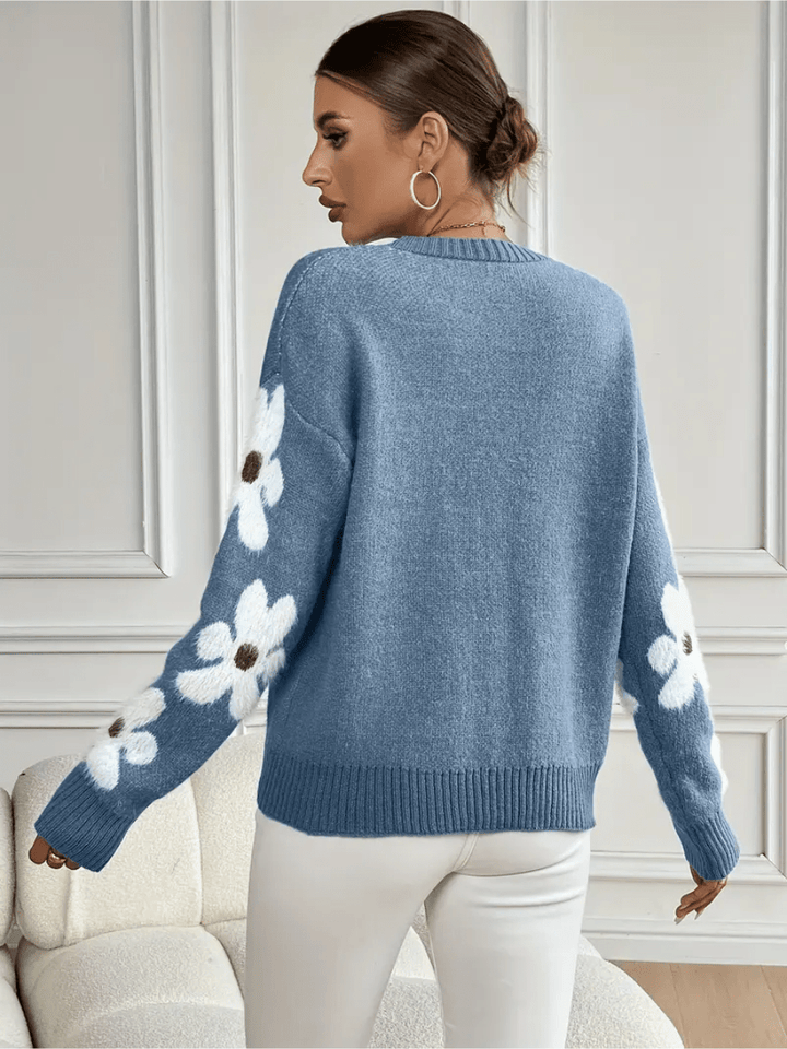 Stilla | Behagelig sweatshirt med blomstermønster