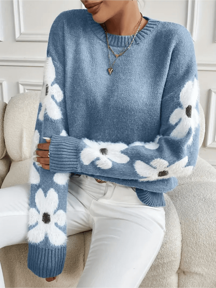 Stilla | Behagelig sweatshirt med blomstermønster