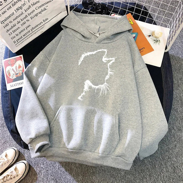 Stilla | Hoodie med Kattemotiv