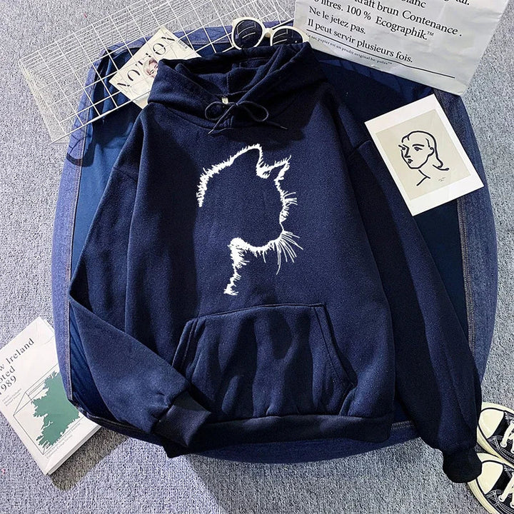 Stilla | Hoodie med Kattemotiv