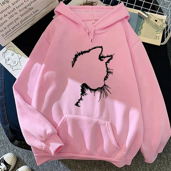 Stilla | Hoodie med Kattemotiv