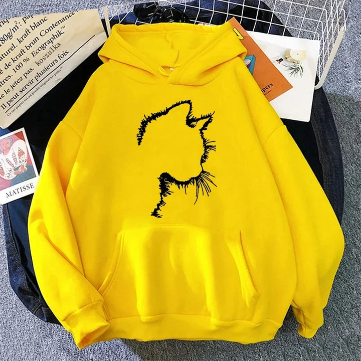 Stilla | Hoodie med Kattemotiv