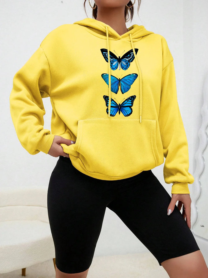 Stilla | Hoodie med Sommerfugledesign