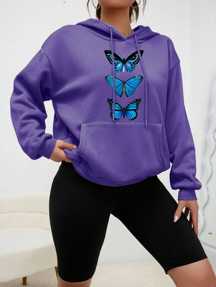 Stilla | Hoodie med Sommerfugledesign