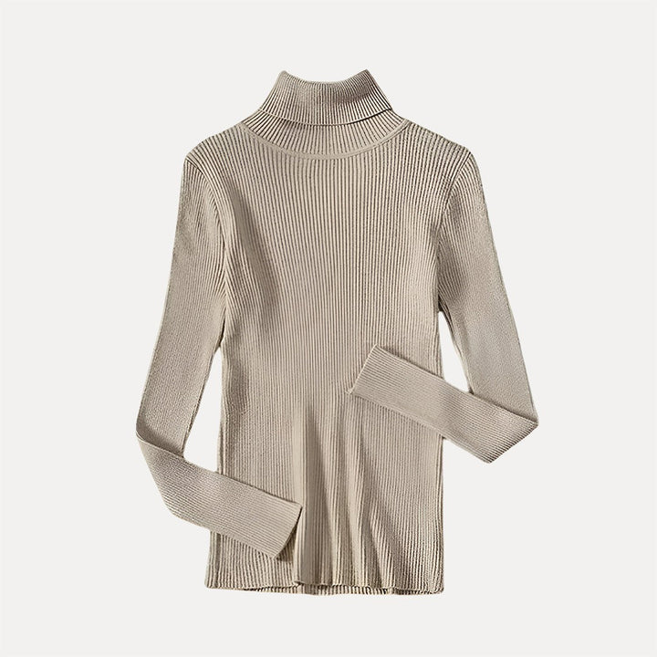 Stilla | Rullekravepullover med Ribstruktur