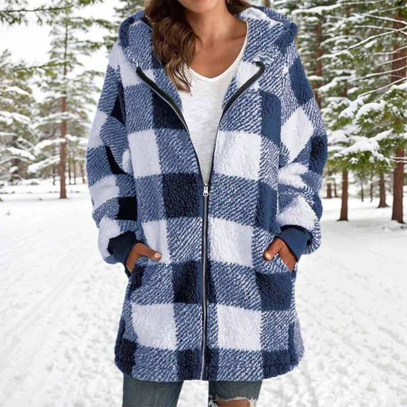 Stilla | Jakke Vinter Patchwork - Lang Stilla | Jakke med Hætte