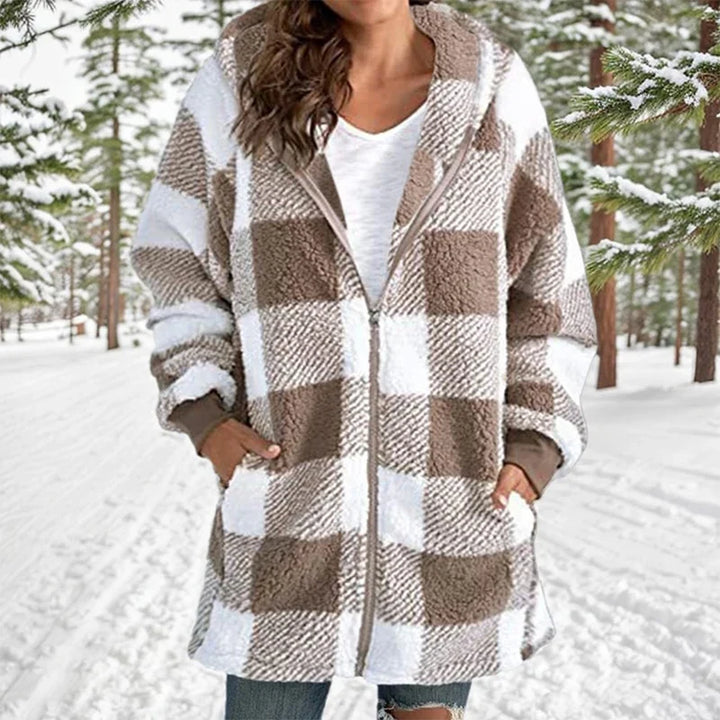 Stilla | Jakke Vinter Patchwork - Lang Stilla | Jakke med Hætte